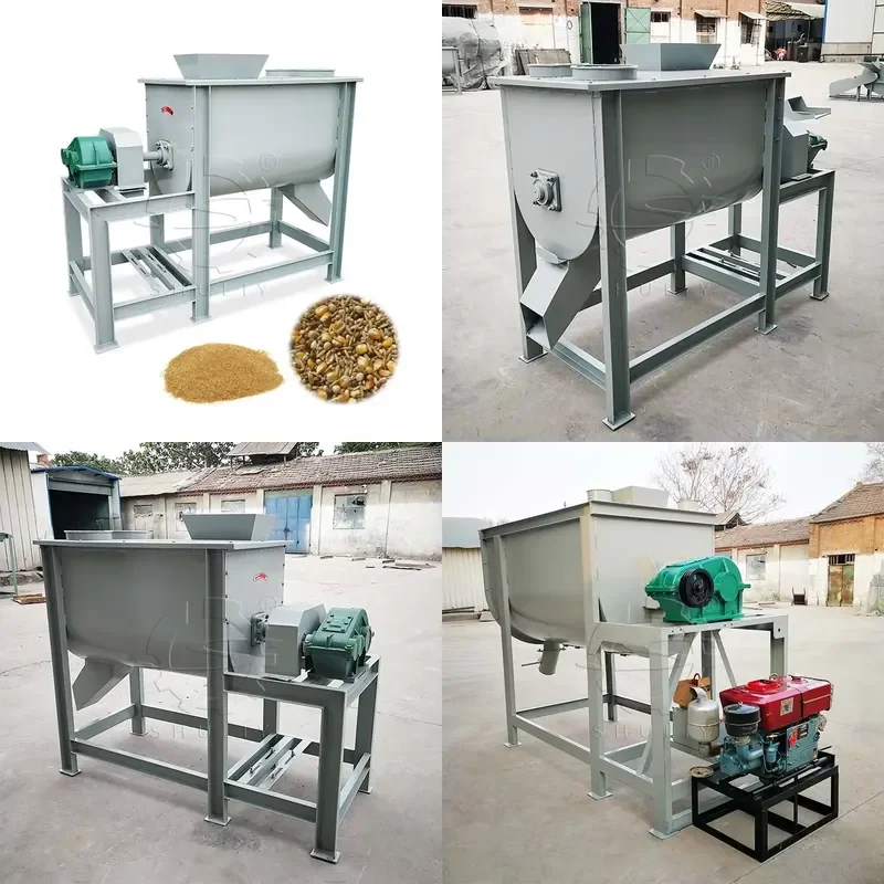 SFW Certificate New Stainless Steel High Productivity 220V Horizontal Poultry Animal Feed Mixer