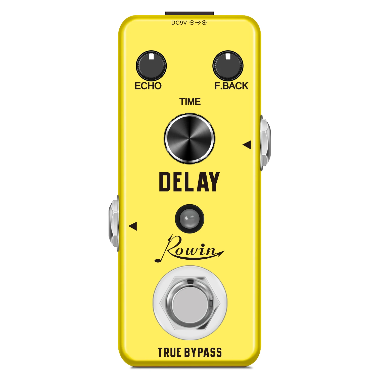 Rowin Bass Guitar Pedal Delay Classic Effect Pure Analog Retro Echo Warm Vintage Sound Clean Soft Tones True Bypass Yellow