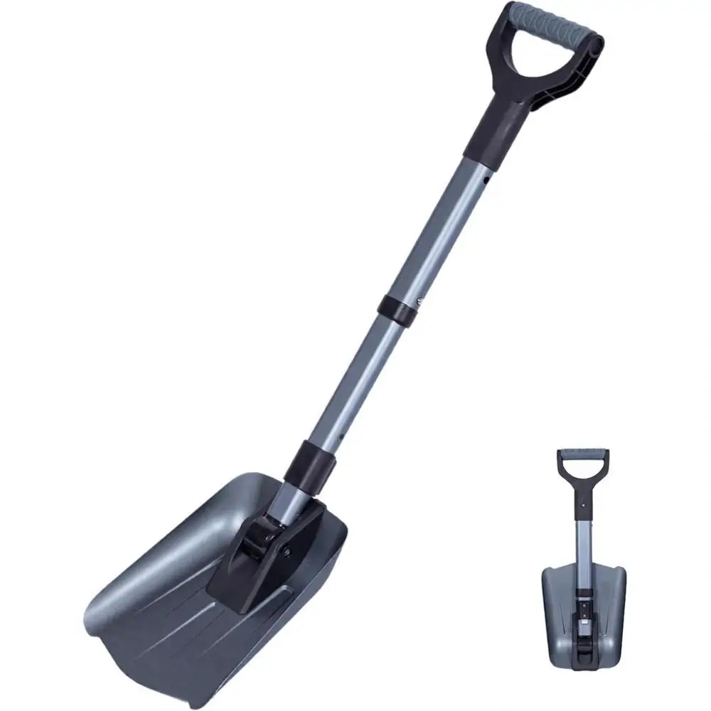 

Компактная красная лопата для автомобилей, квадроциклов и зимнего выживания - универсальный многофункциональный инструмент для кемпинга, катания на лыжах, работы в грязи - складная, легкая.