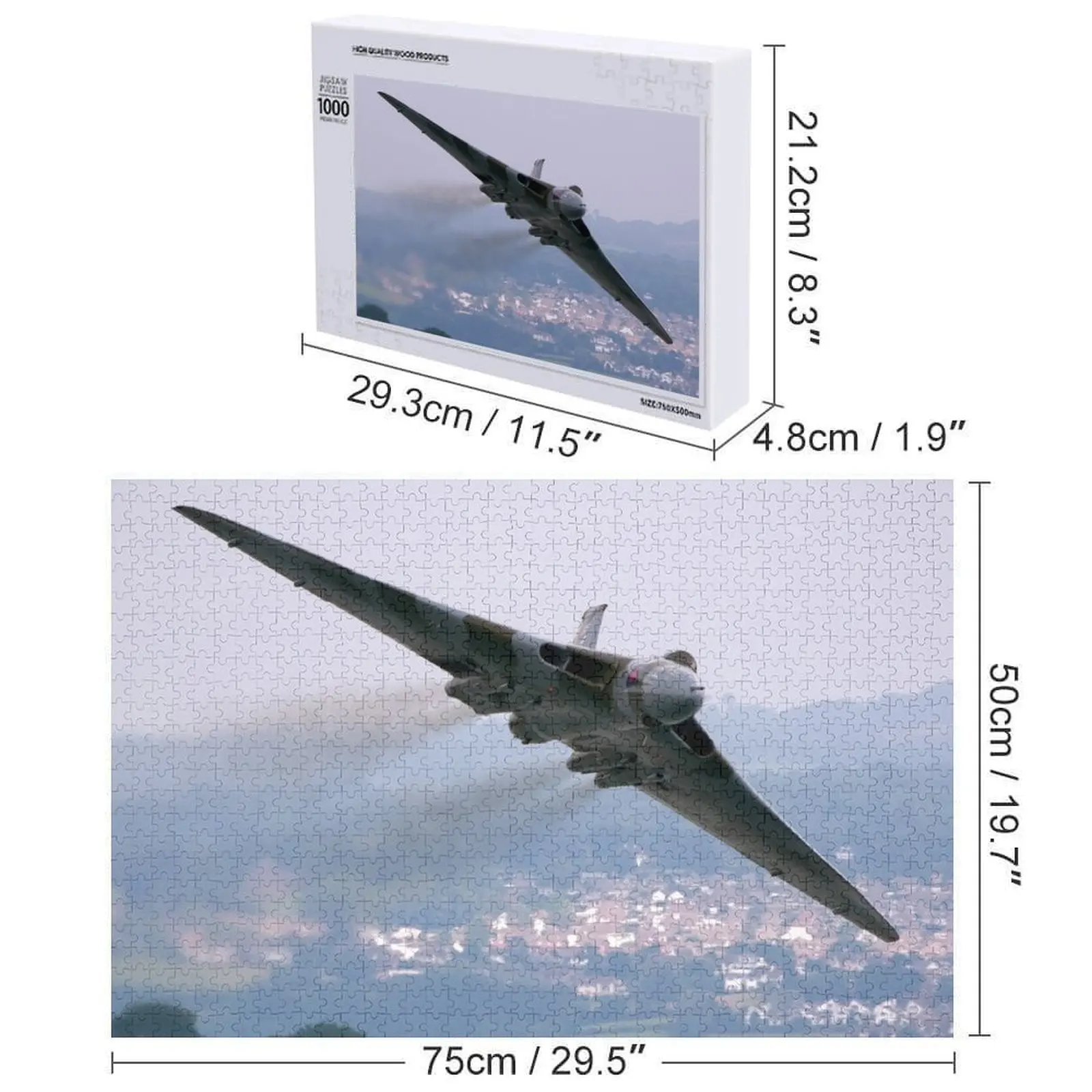 Avro Vulcan - Dawlish Air Show 2015 Puzzle Drewniane Zabawka dla Dzieci Puzzle Drewniane dla Dorosłych