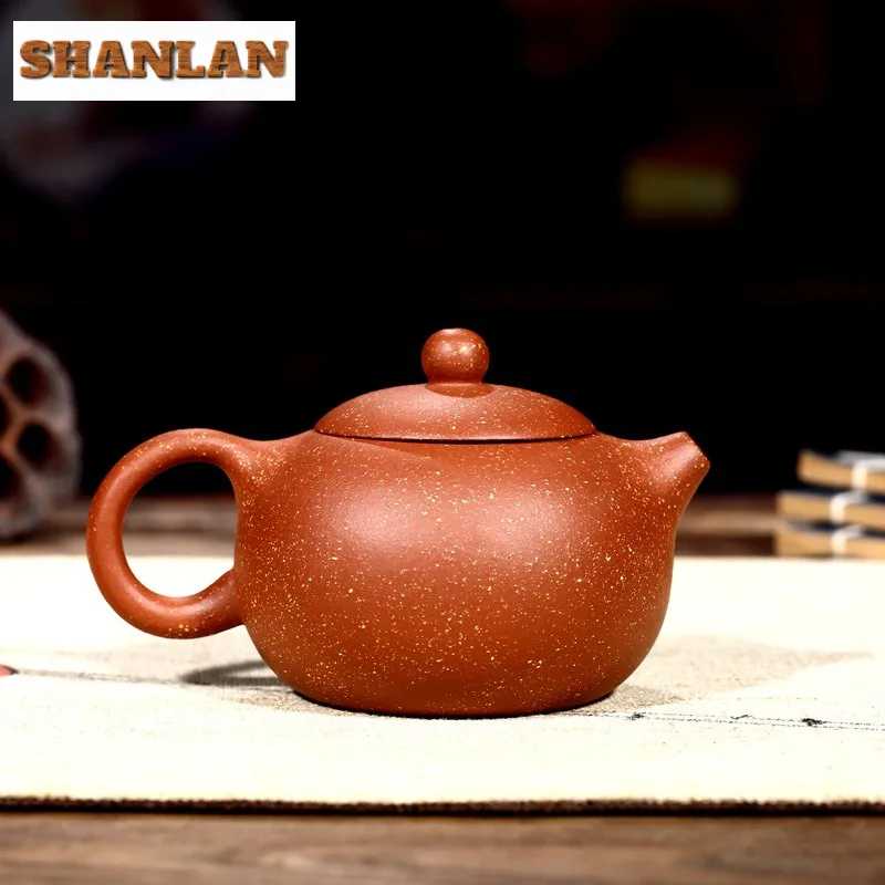 240ml Aesthetic Yixing Purple Clay Teapots Handmade Xishi Pot Raw Ore Dragon's Blood Sand Mud Kettle Chinese Zisha Tea Set Tea