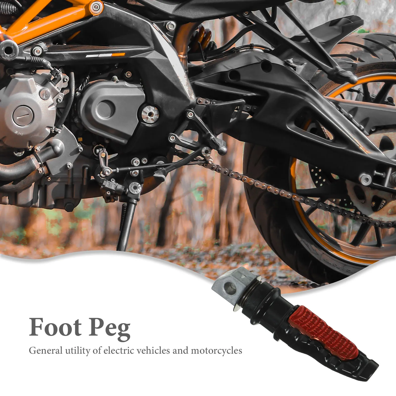 

2 Pcs Rear Foot Accessories Motorcycle Footrest Pickup Pegs Universal Red Child