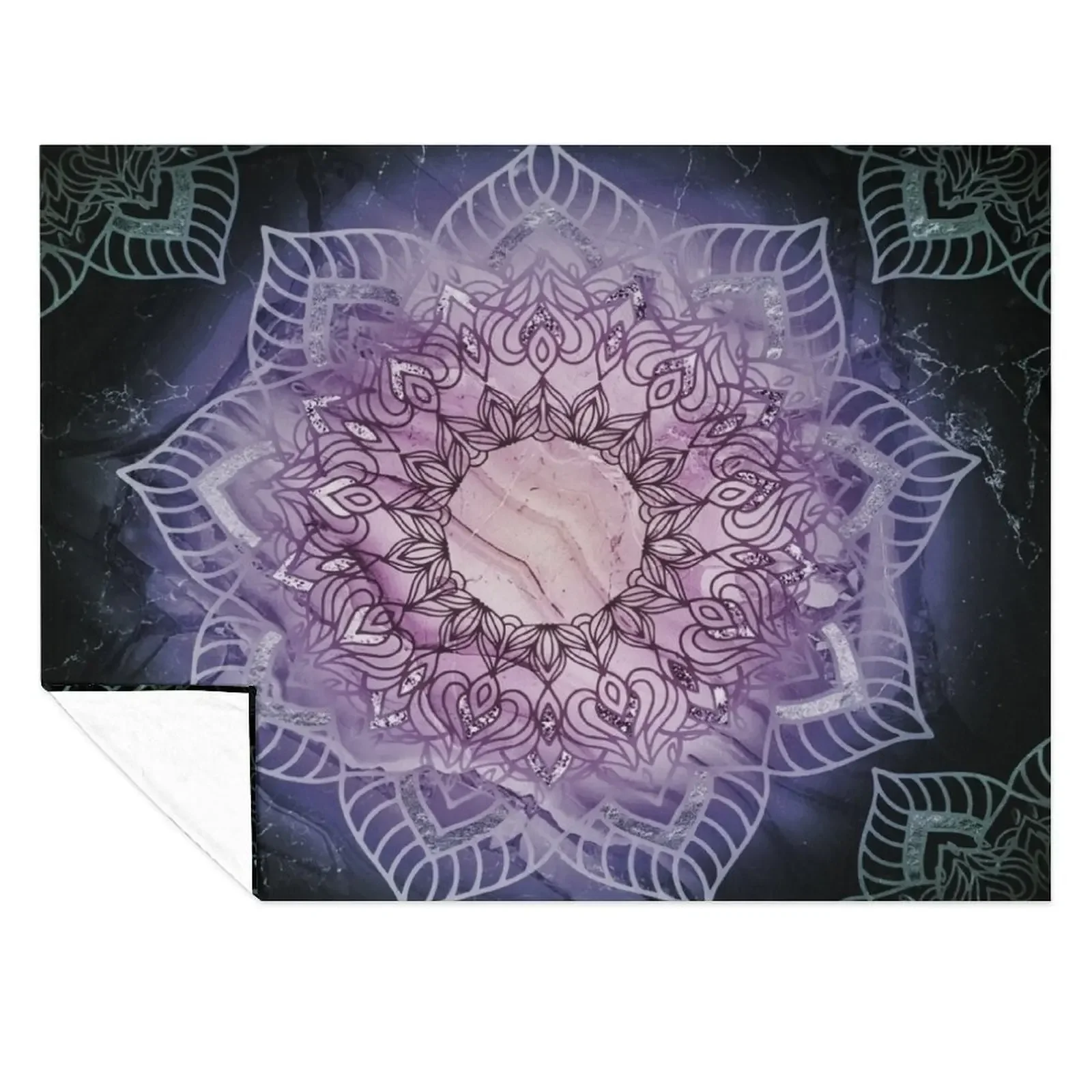 

Stylish Mandala in Teal and Purple Throw Blanket Sofa Throw bed plaid Decorative Beds Decorative Throw Blankets