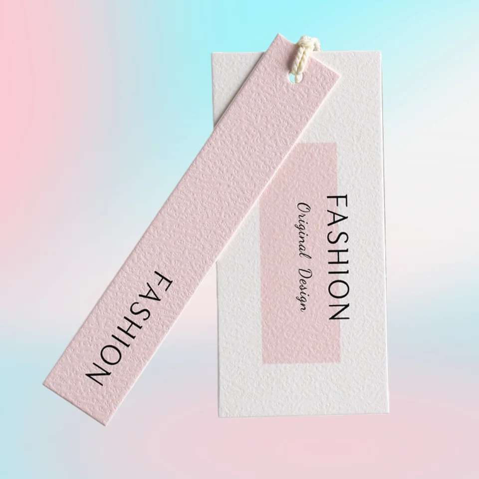 10/20 Sets minimalistische, modische, originelle Design-Kleideranhänger in Rosa mit Kordel, perfekt für Damenbekleidung, Schals und Handschuhe