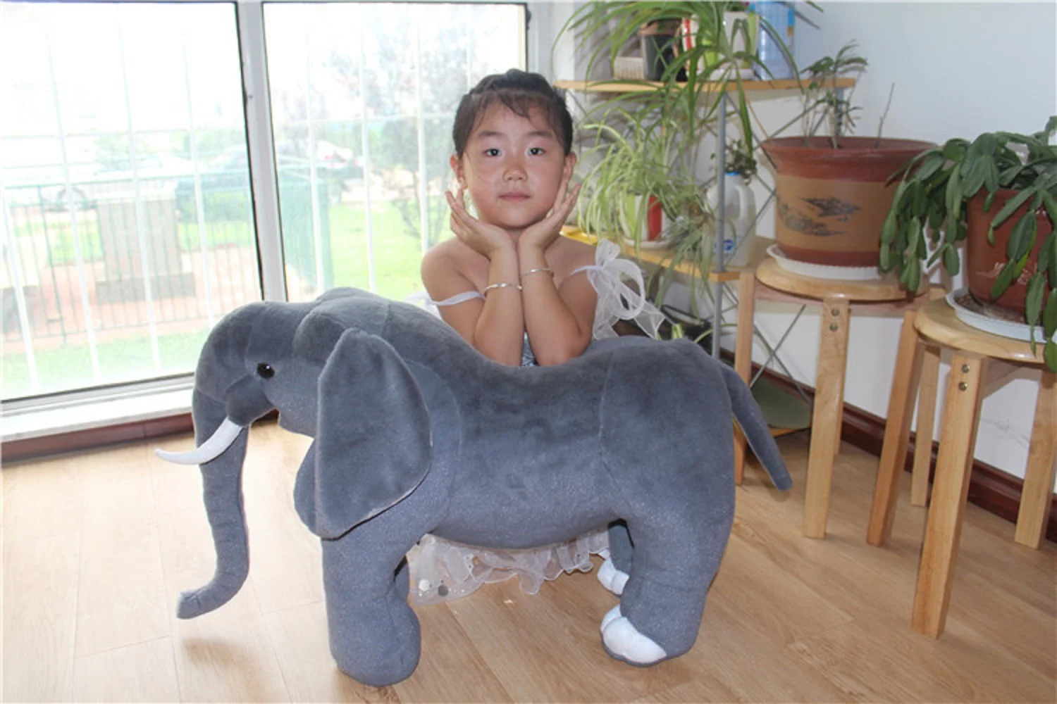 

big plush simulation elephant toy lovely gray elephant doll gift about 80x50cm