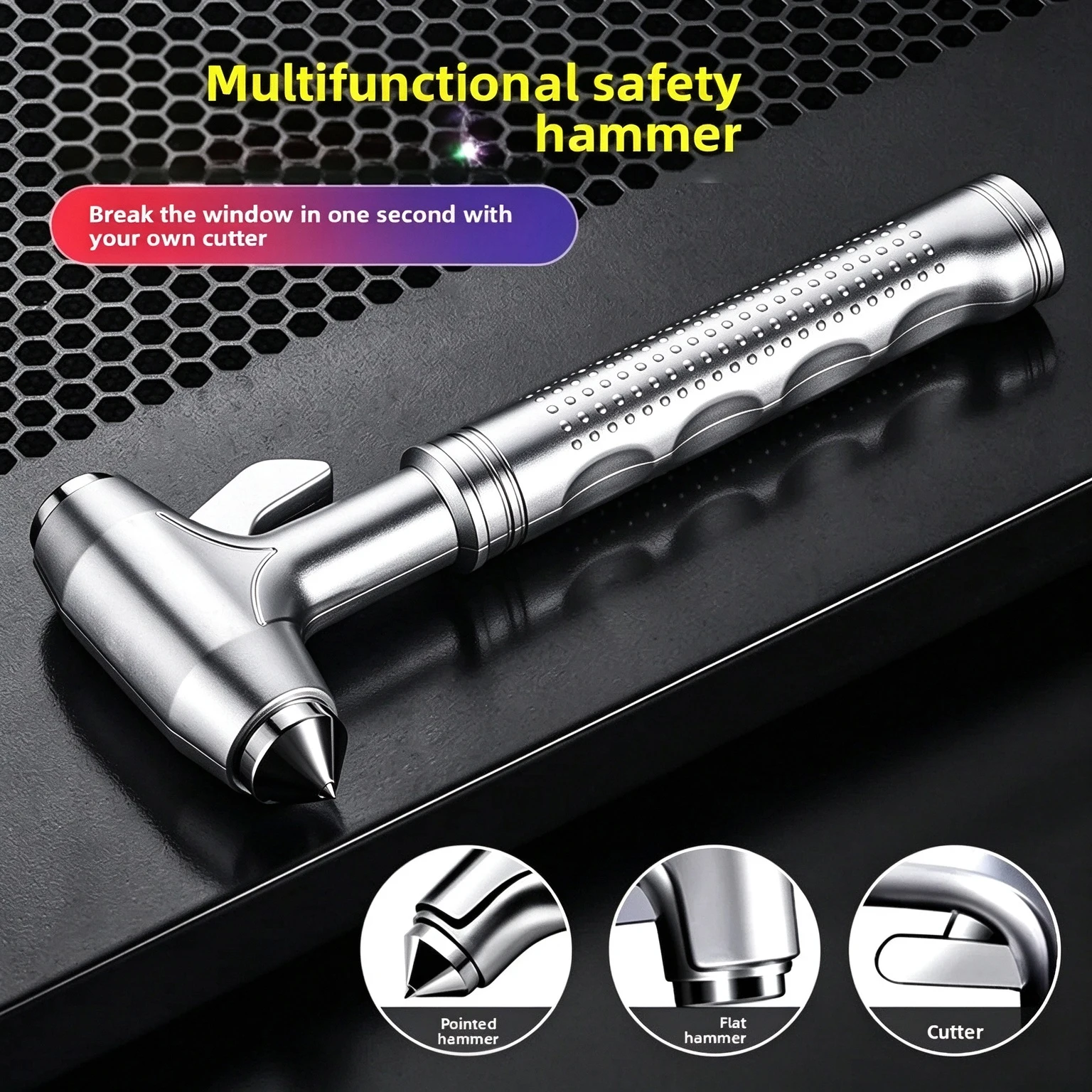Car Safety Hammer Car Window Breaker Emergency Hammer with Seat Belt Cutter for Auto Rescue Escape Life Saver Hammer