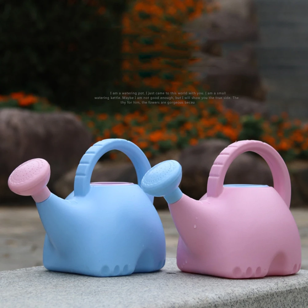 

1Pc Cute Cartoon Elephant Shaped Watering Pot For Children Indoor Outdoor Use Blue Pink 15L