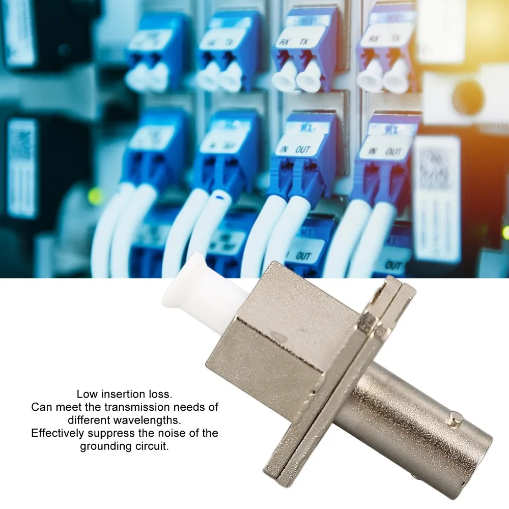 Acoplador de fibra LC-ST duradero de baja pérdida 1310nm ~ 1550nm LC conector de fibra óptica hembra ST conectores adaptadores hembra comunicación