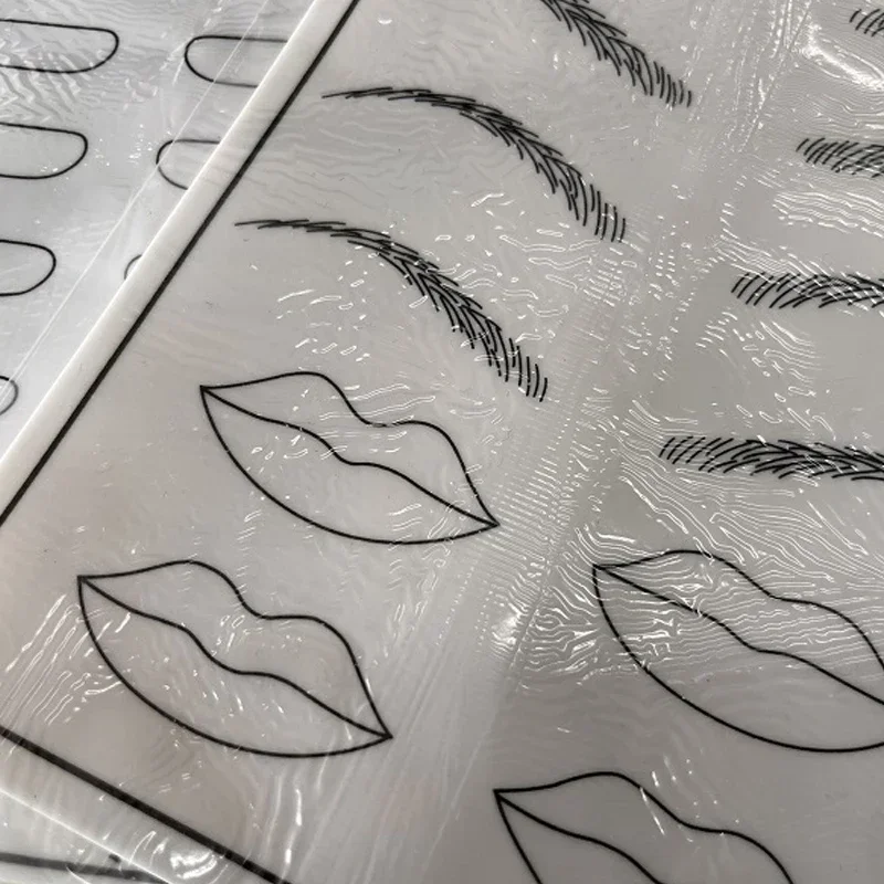 Silicone Exercise Skin Tattoo Permanent Makeup Fake Practice Skin Eyeliner Eyebrow & Lips for Tattoo Beginner Tool 1pcs