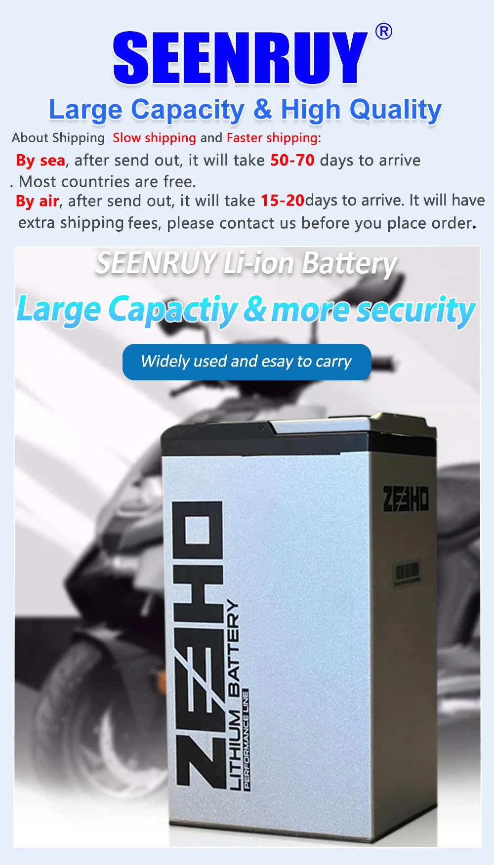 Оригинальный аккумулятор ZEEHO 69V 64Ah для электросамокатов AE8