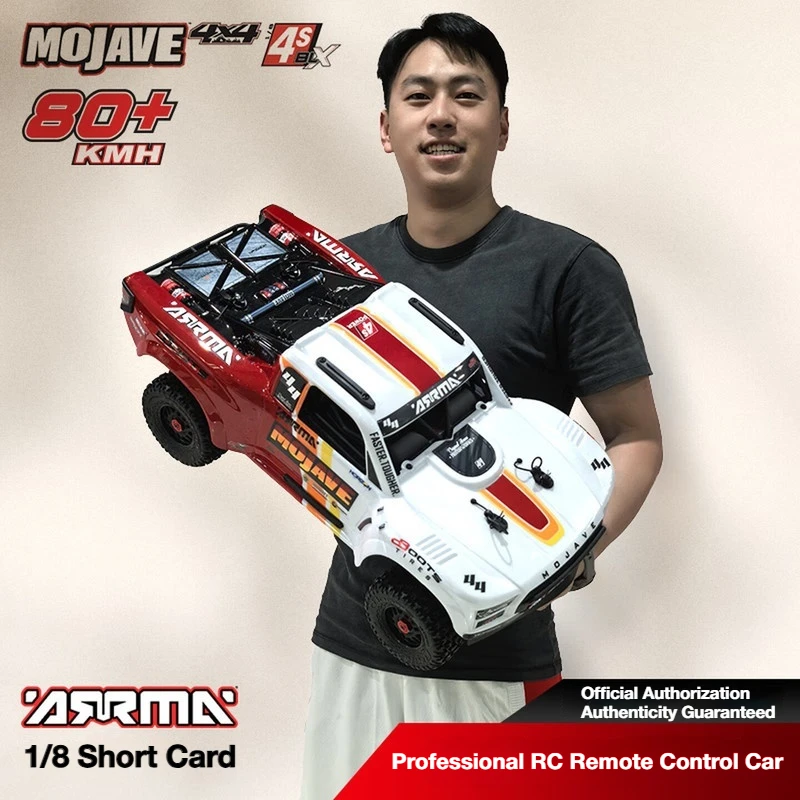

ARRMA 1/8 MOJAVE 4S BLX Desert Off-Road Short Truck Model Electric RC High-Speed Remote Control Car Model Toy Big Sale Mojave