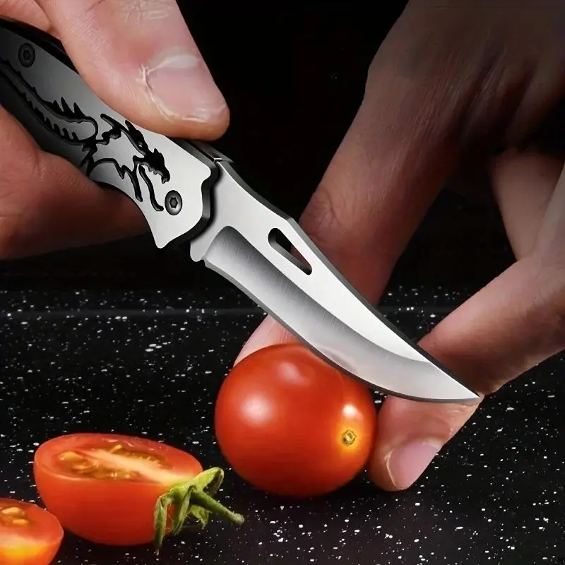 Folding fruit knife - outdoor portable stainless steel knife - Mini Seiko multi-functional open express special small knife