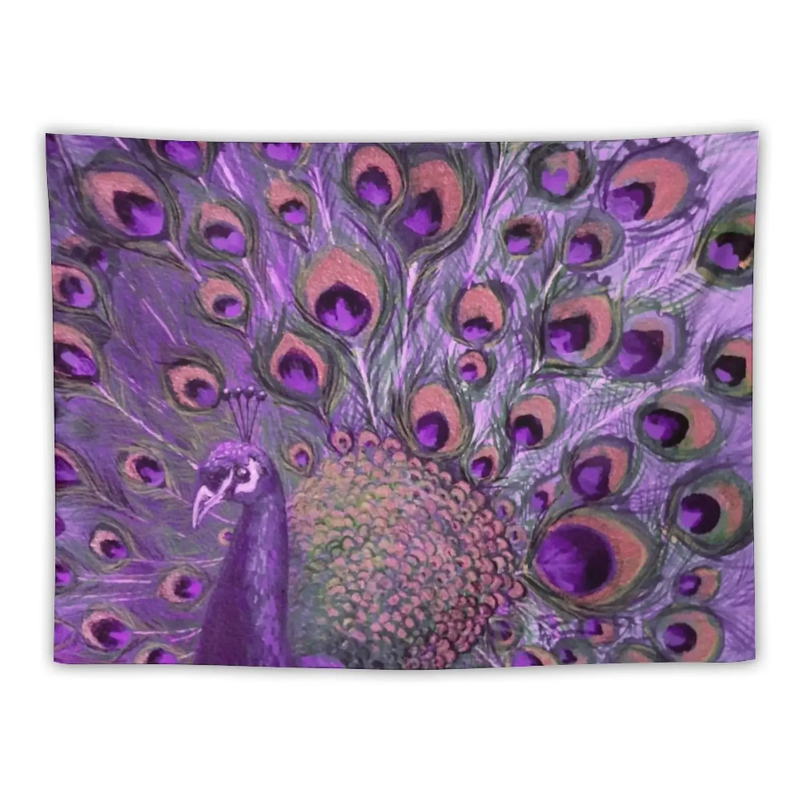 

Purple Peacock Full Glory Tapestry Decoration Pictures Room Wall Wall Tapestries Room Decorations Aesthetics Tapestry