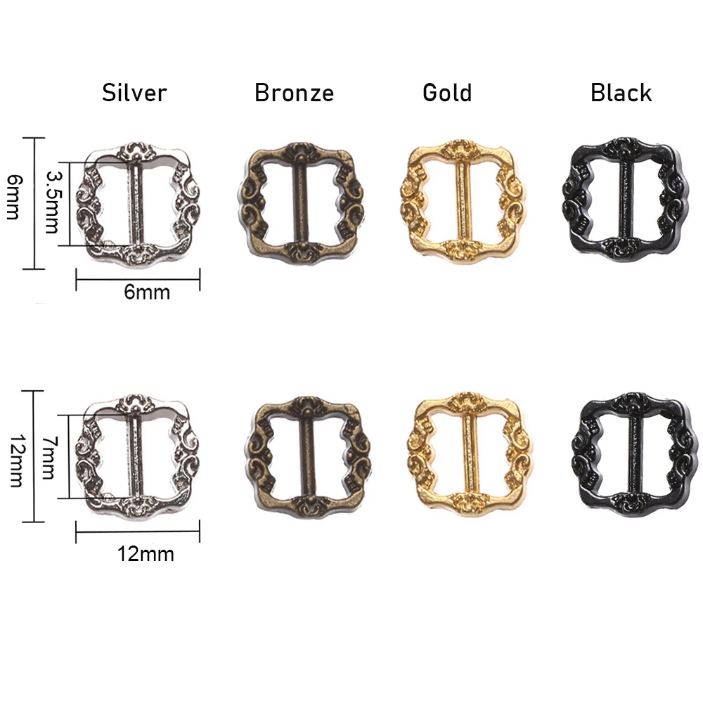 Mini fivelas para brinquedos de boneca, acessórios de costura, padrão ultra pequeno, botões do cinto, sapatos de boneca DIY, roupas, 3.5mm, 7mm, 20pcs