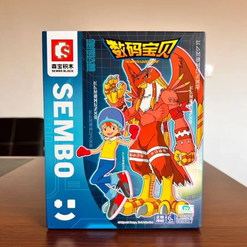 SEMBO Digimon klocki Kawaii Yagami Taichi Agumon model edukacyjny montaż zabawki dla dzieci prezent urodzinowy Figurka Gabumona