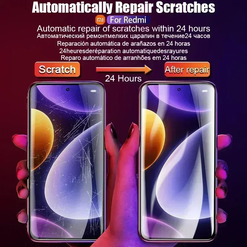 HD Hydrogel Film For Xiaomi POCO F5 X5 X4 X3 F6 Pro NFC GT Full Cover Screen Protector Poco M5S M4 M6 F4 F3 X6 Pro 5G Not Glass image 3