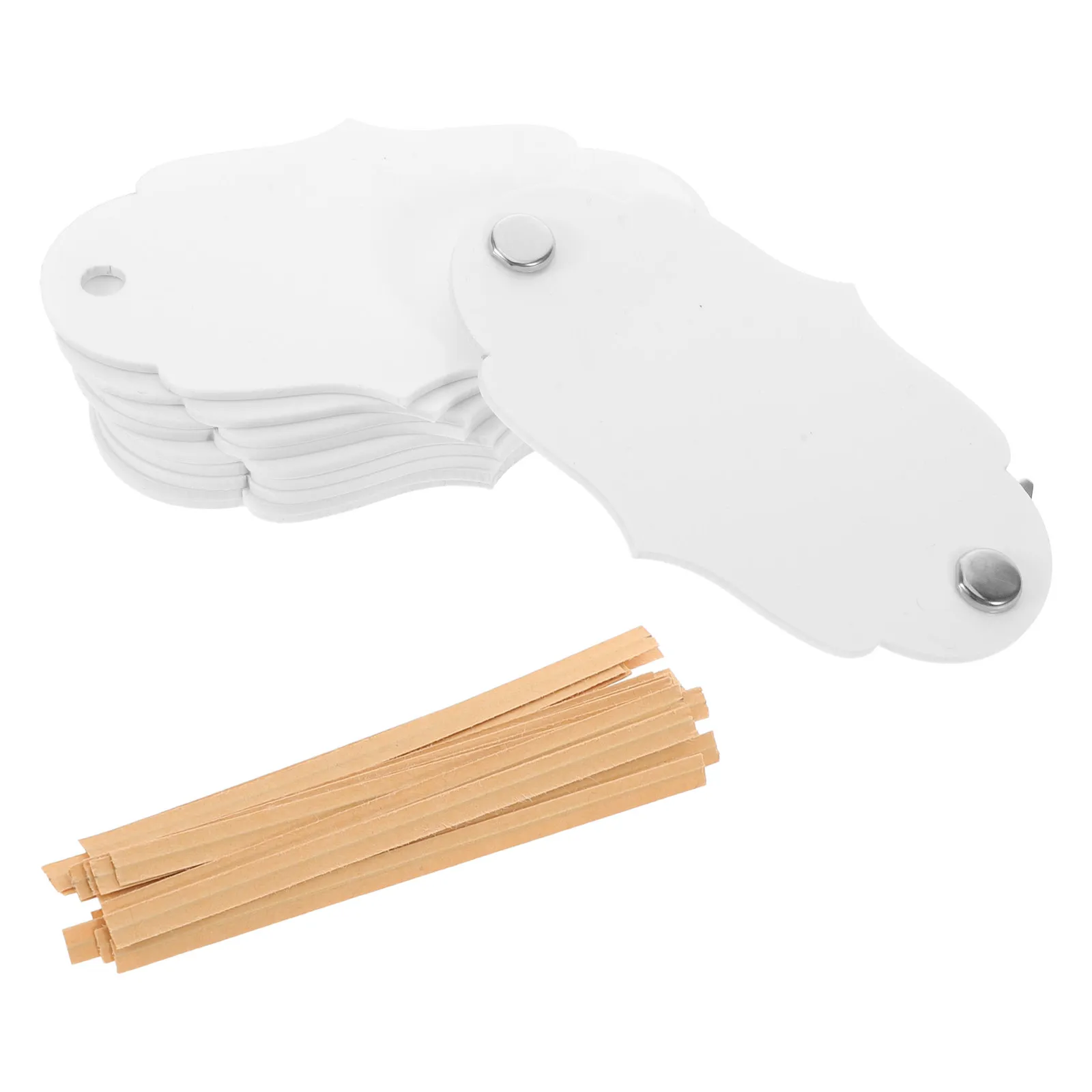 

10Pcs Blank Basket Label Tags Writable Acrylic 3x2in Rattan Weaving Storage Bin Kitchen Office Closet Organizer Labels