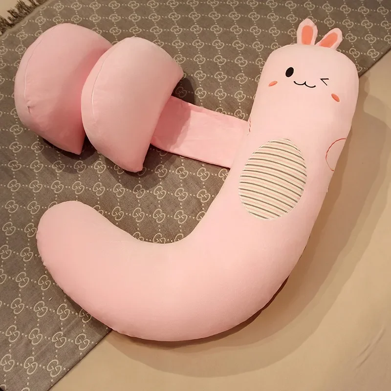 Pregnant Women Sleep on The Side of The Pillow The Pregnancy Belly Pillow Soft Comfortable Solid Color Lumbar Pillow Maternity