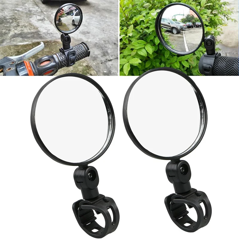 

2PCS Universal Bike Rearview Mirror 360 Degree Adjustable Rear View Mirror Cycling Accessories Bicycle Handlebar Mirrors