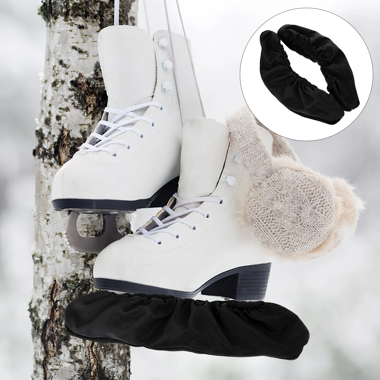 

1 пара эластичных защитных лезвий для коньков, защита для коньков, чехол для лезвия обуви для катания на коньках, водостойкая защита для коньков, чехол для катания на коньках