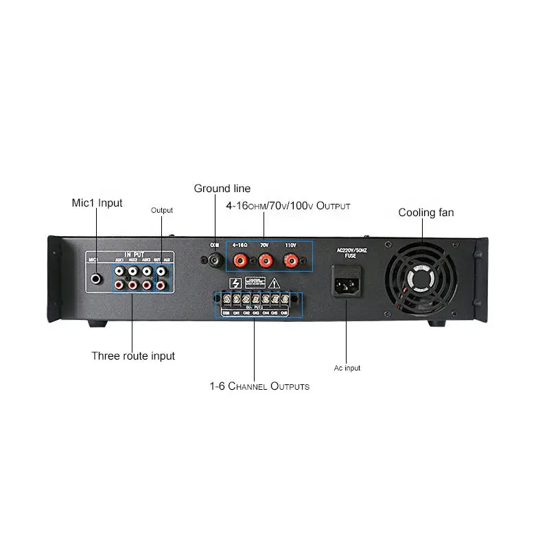 

Public Address Audio Power Amplifier Pre Supply Receivers & Amplifiers 6 Channel Pa Power Amplifier