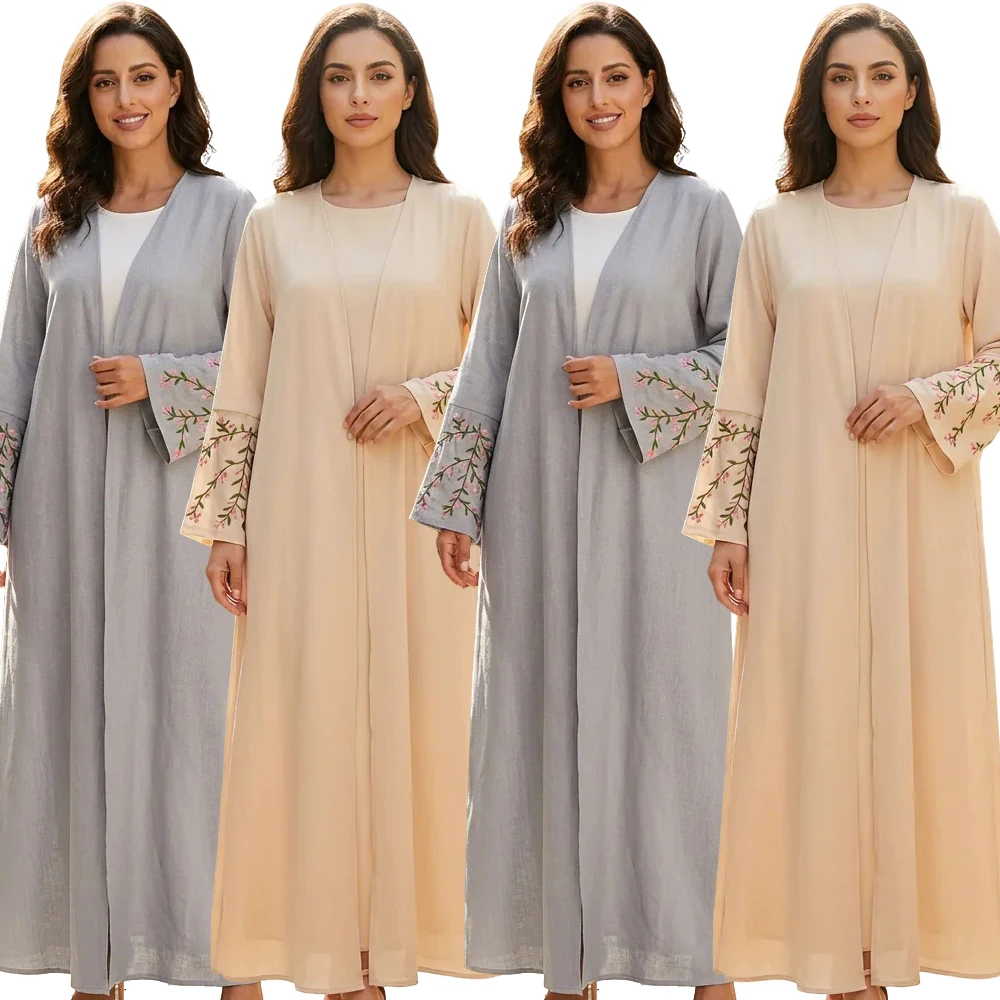 رمضان دبي عباية مفتوحة للنساء فستان مسلم 2026 عيد كيمونو سترة تركيا قفطان كيبيا قفطان ماروكين فام رداء إسلامي