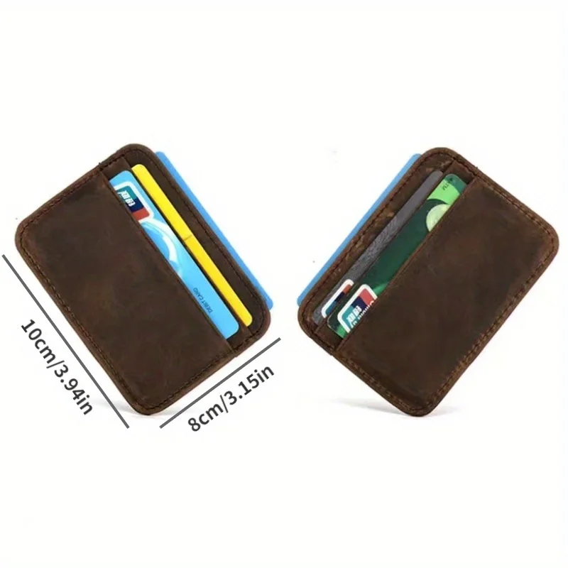 3pcs Leather Handmade Craft Mini Card Case Template