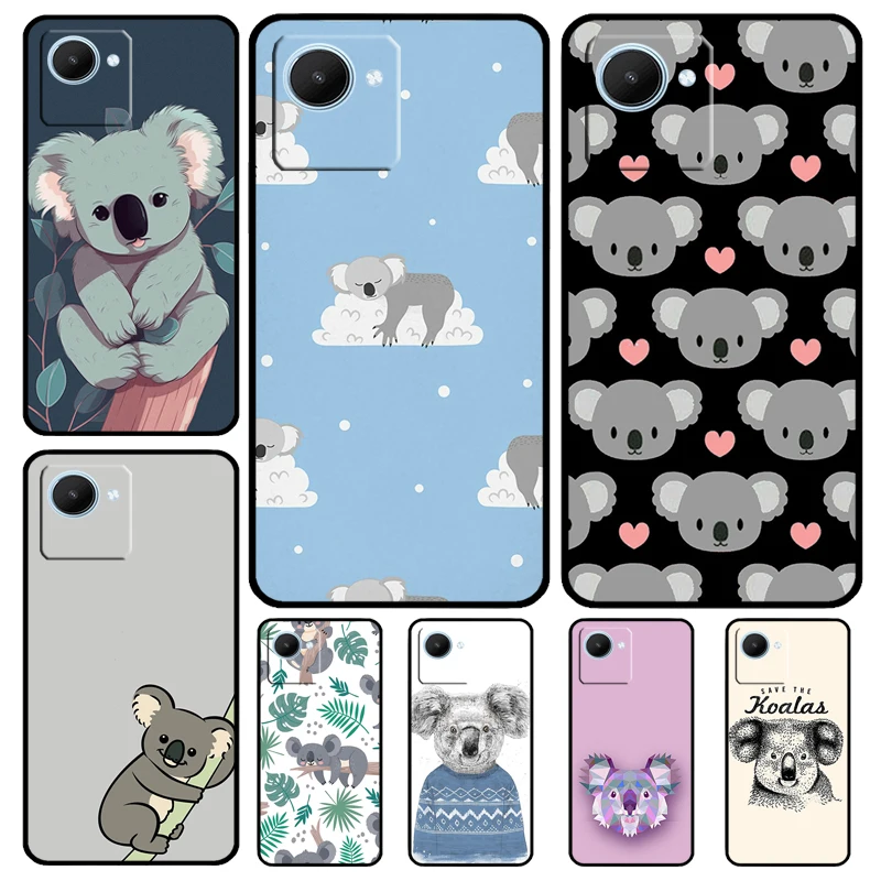 Cute Australia Koala Art Case For Realme 11 Pro Plus 10 9 GT Neo 5 3 3T C11 C15 C25s C21Y C30 C31 C33 C35 C53 C55