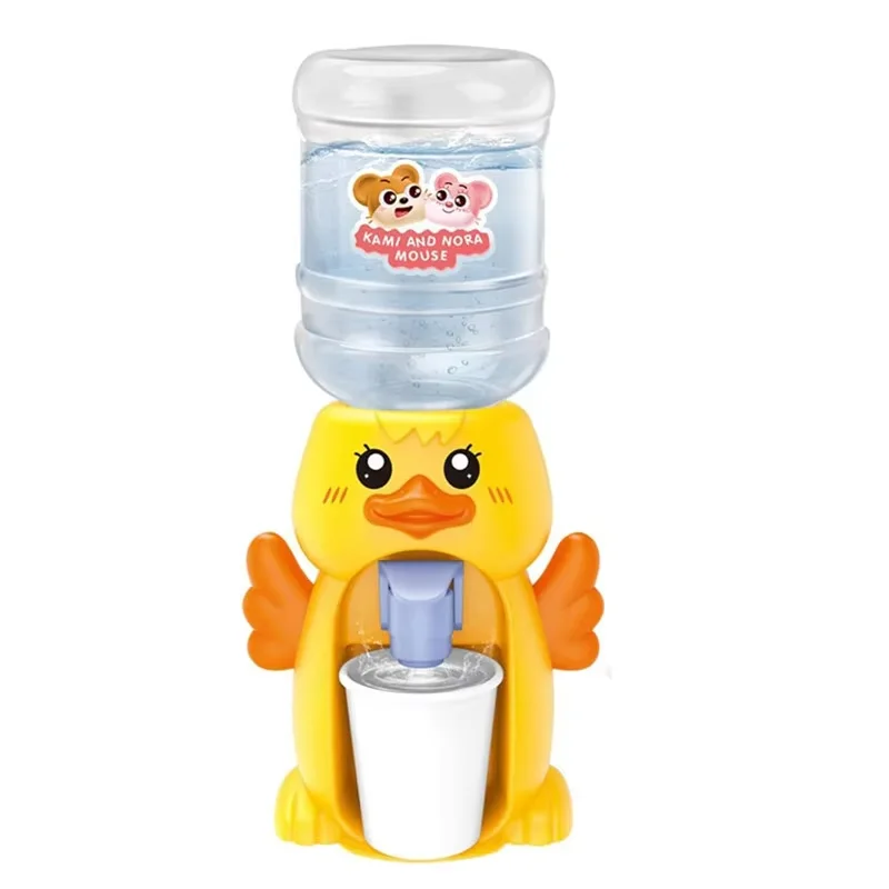 Mini Water Dispenser Machine Toy Simulation Animal Dollhouse Pretend Play Kitchen Supplies Beverage Cute Gift for Kids - Pig