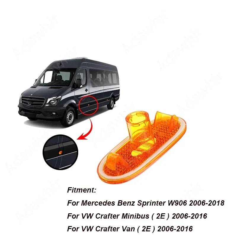 1x Side Marker Light Lamp for Mercedes-Benz Sprinter W906 VW Crafter A0038202956