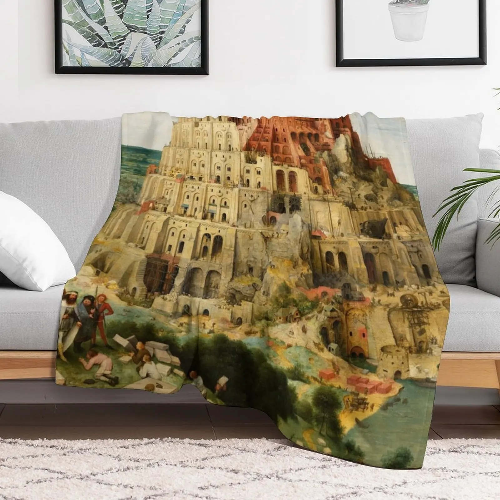 

Pieter Bruegel the Elder The Tower of Babel (Vienna) Throw Blanket Vintage blankets ands decorative Blankets