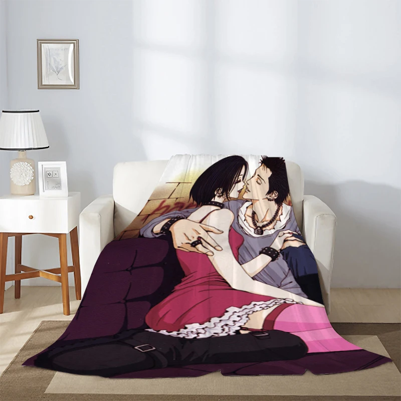 

Custom Blanket Hot Anime NANA Giving Gifts to Family and Friends Suitable for Sofa Beds Fluffy Soft Blankets Microfiber Throw