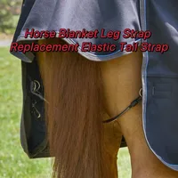 Stretchy Straps Horse Blanket Straps Horse Blanket Equine Use Elastic Tail Cord Double Ended Clips Elastic Leg Straps Horse Care 3