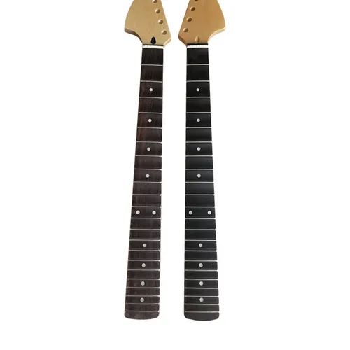 Disado-diapasón festoneado de palisandro, 22 trastes, cabezal inverso grande, mano derecha, mástil de guitarra eléctrica de arce, accesorios de pintura brillante
