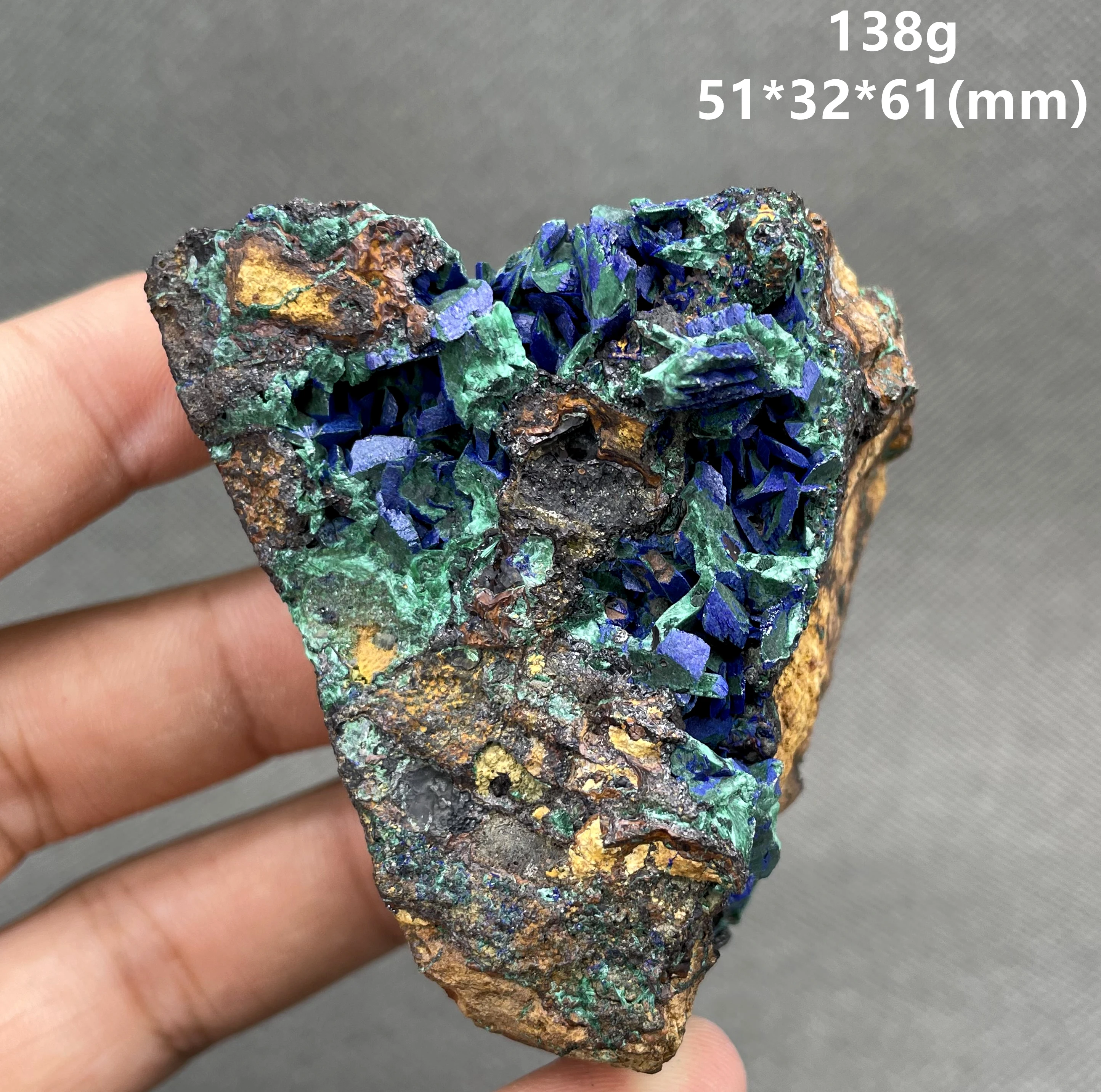 BEST! 100% Natural beautiful Azurite and Malachite symbiotic mineral specimen crystal Stones and crystals Healing crystal