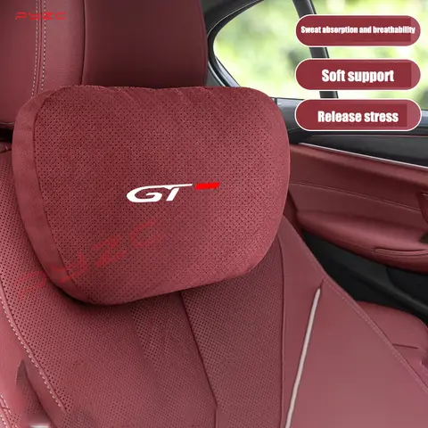 자동차 머리 받침 목 지지대 시트 부드러운 목 베개, 푸조 gt gti gtline 508 5008 3008 208 2008 3 용 통기성 자동차 액세서리
