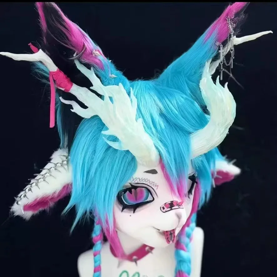 Dragon Demon Beast Horn Cosplay Versatile Horn Props Simulated Beast Costume Horn Customized Accessories for Kigurumi and Kemono