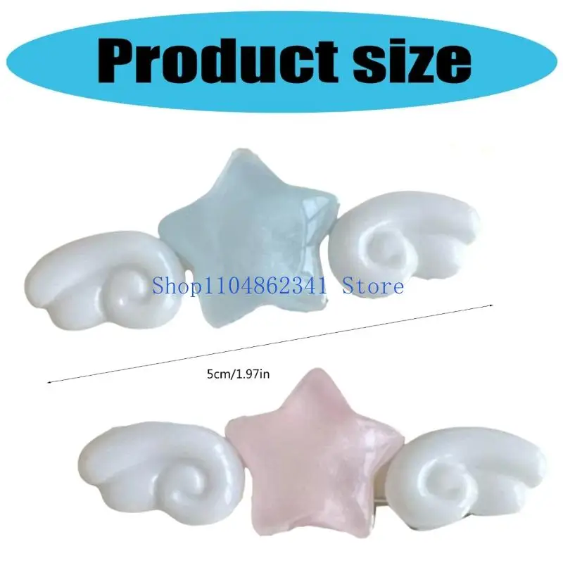 5asd Klips typu kaczy dziób Star Wing dla kobiet Dziewczyny Akcesoria do włosów Lekki, słodki design na imprezy i do codziennego