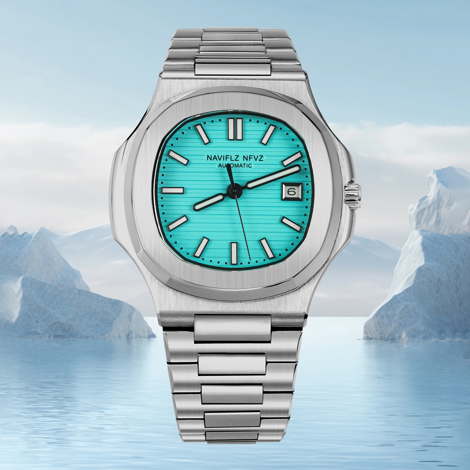 

Новые часы NAVIFLZ NFVZ 2025 года с японским механизмом Miyota 8215, автоматические, механические, с сапфировым стеклом, светящиеся, водонепроницаемые, из нержавеющей стали