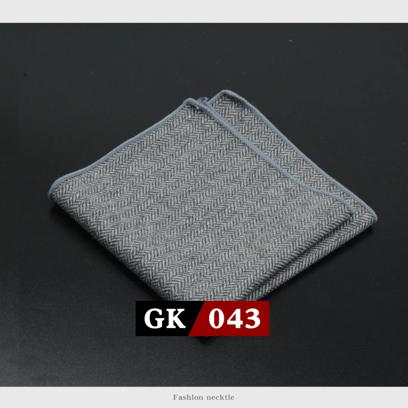 Classic Solid Color Wool Pocket Square for Men