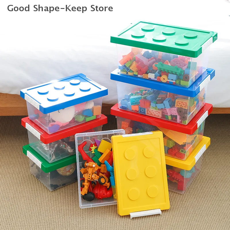 

Kids Building Block Storage Box Stackable Toy Organizer Block Case Container for Books Stationery Sundries & Snacks