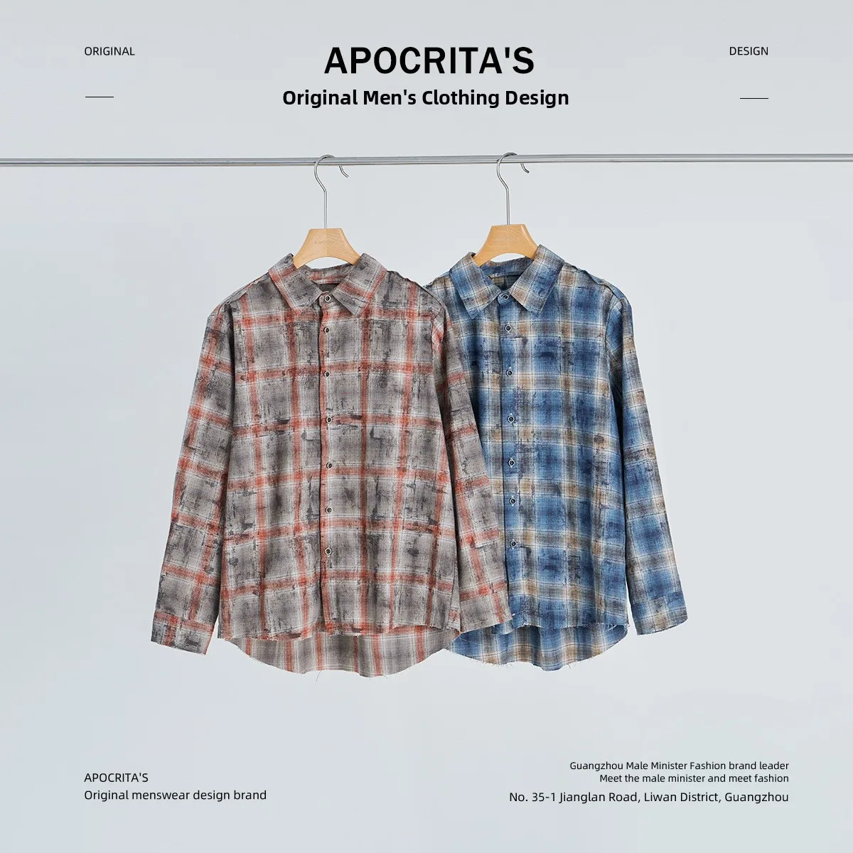 

Мужская рубашка в клетку с длинным рукавом, повседневная, свободного кроя, осенняя, модная, с воротником на пуговицах и манжетами, из смесовой хлопковой ткани.