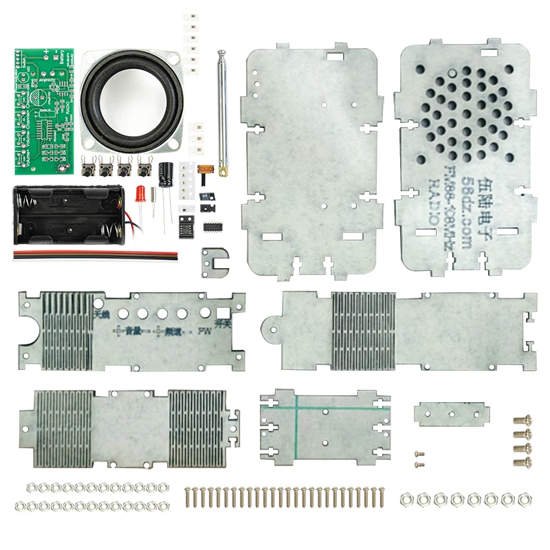 Zestaw radia FM RDA5807 Elektroniczny montaż radiowy DIY Ćwiczenie spawania Płytka drukowana Luźne części