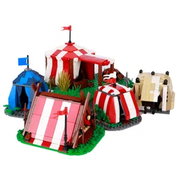 MOC Medieval Military Viking Tent Series Building Blocks Castle Knights Army Camp Plant Weapon Accessories Bricks Toys Gifts