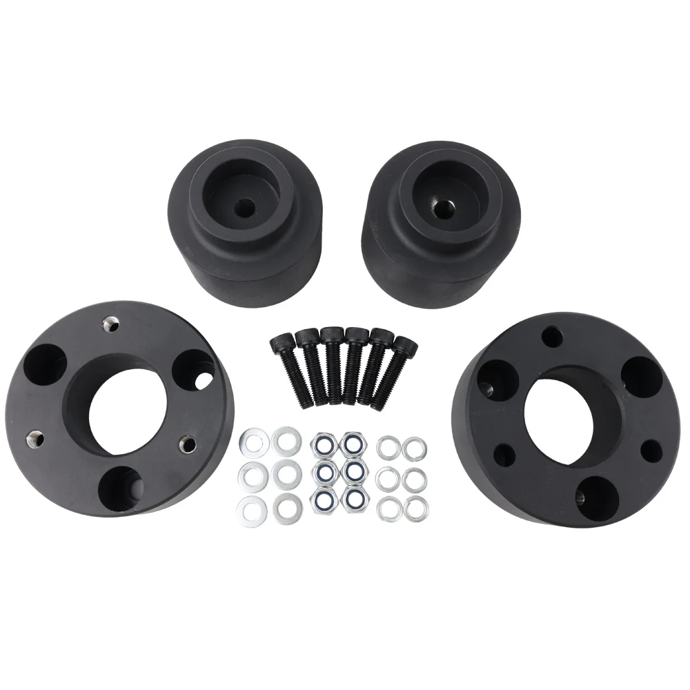 

Aluminum Black 2.5" Front + 2" Rear Full Lift Kit Leveling Kit Coil Spacers Strut Shocks Absorber Spring For Dodge Ram 1500