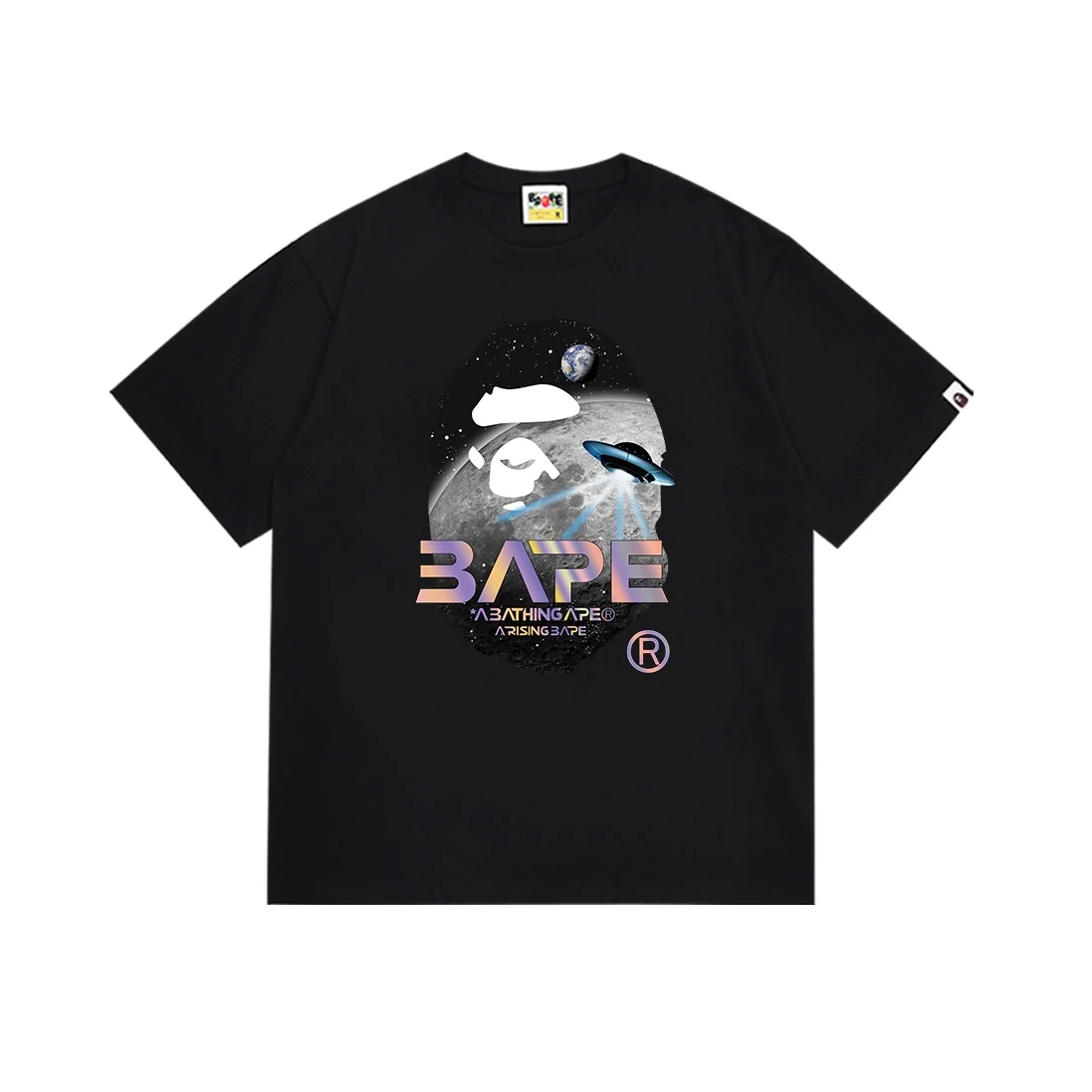 Bape-Camiseta de algodón de gran tamaño para hombre y mujer, Camiseta holgada de manga corta a la moda para verano