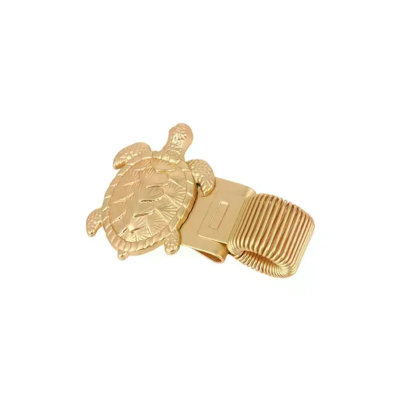 Ocean Turtle Pattern Metal Pen Clip Spring Loaded Pen Holder for Spiral Notebook Journal Office Use