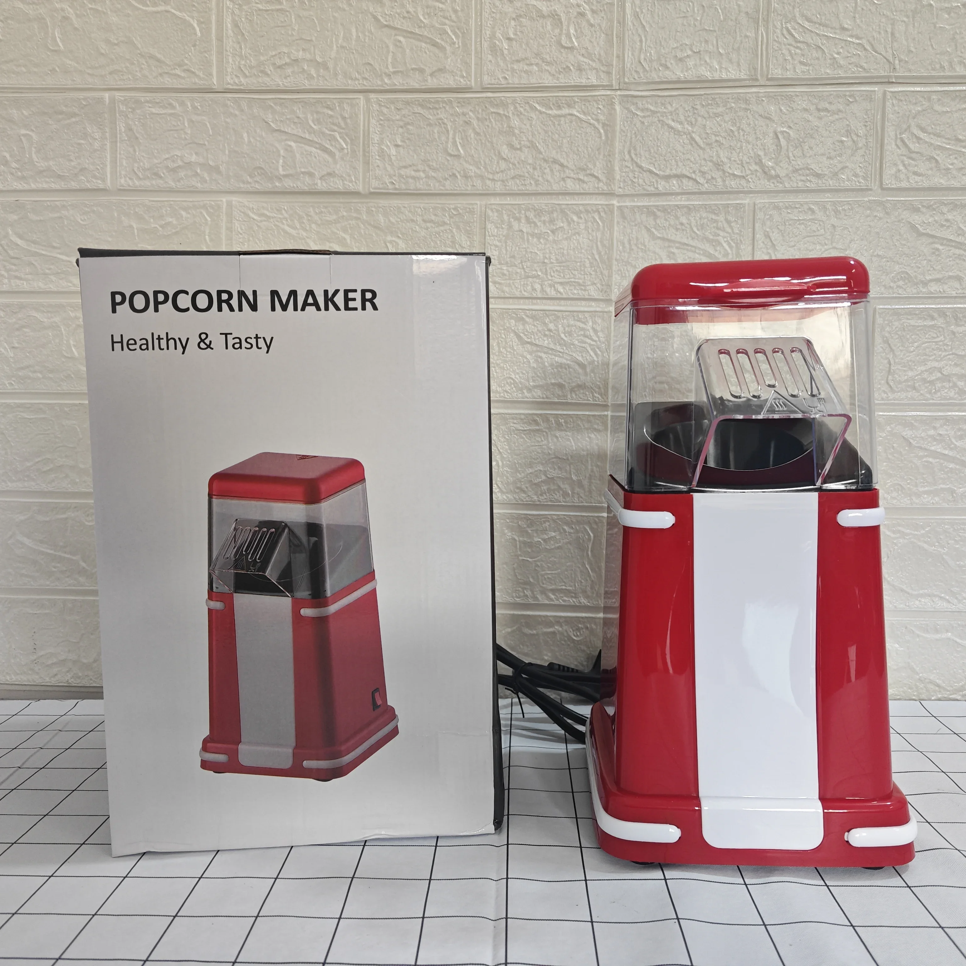 

Healthy Hot Air Popcorn Popper Machine Includes Measuring Cup and Removable home use popcorn mkaer