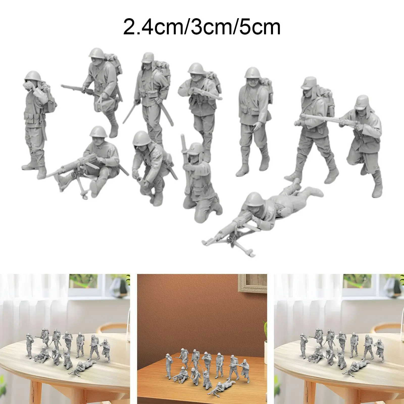 11x miniatuurfiguren ongeverfd desktopornament miniatuurscènes hars dioramafiguren voor familie hobby tafelbladspellen vrienden