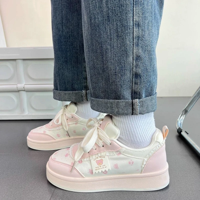 

Children Tennis Shoes Cute Cartoon Print Girls Sports Shoes for School Fashion Toddlers Multiple Colors Kids Sneakers Breathable